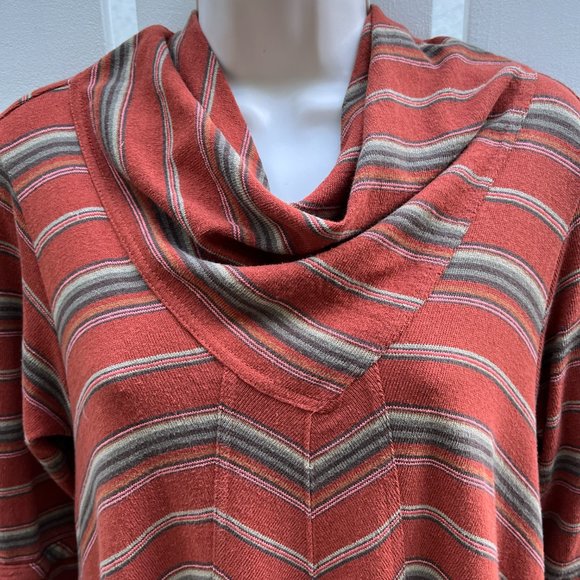 Free People Rust Chevron Striped Tunic Dress - Picture 14 of 15